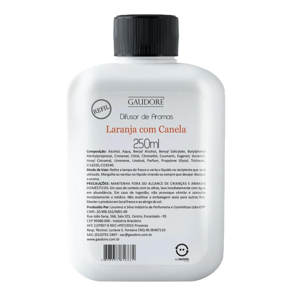 Refil de Difusor de Varetas 250ml - Gaudore