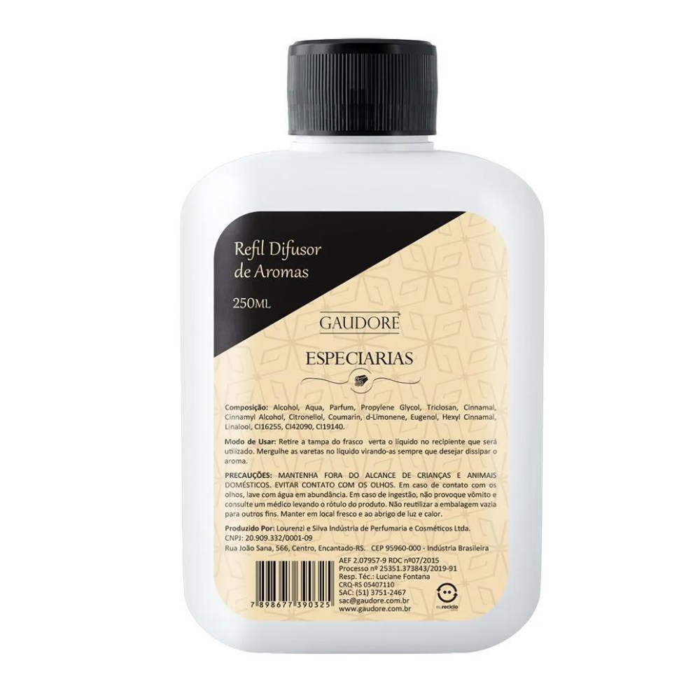 Refil de Difusor de Varetas 250ml - Gaudore