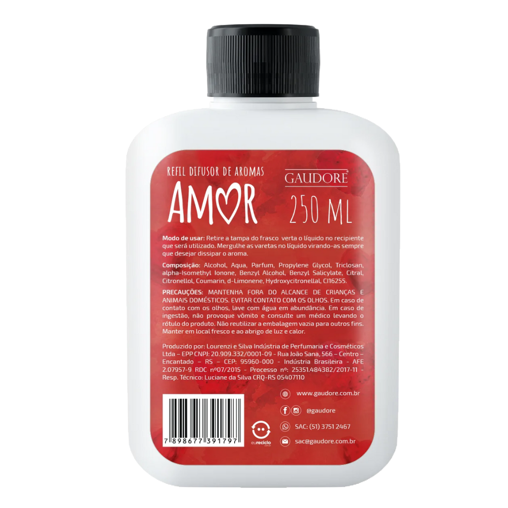 Refil de Difusor de Varetas 250ml - Gaudore