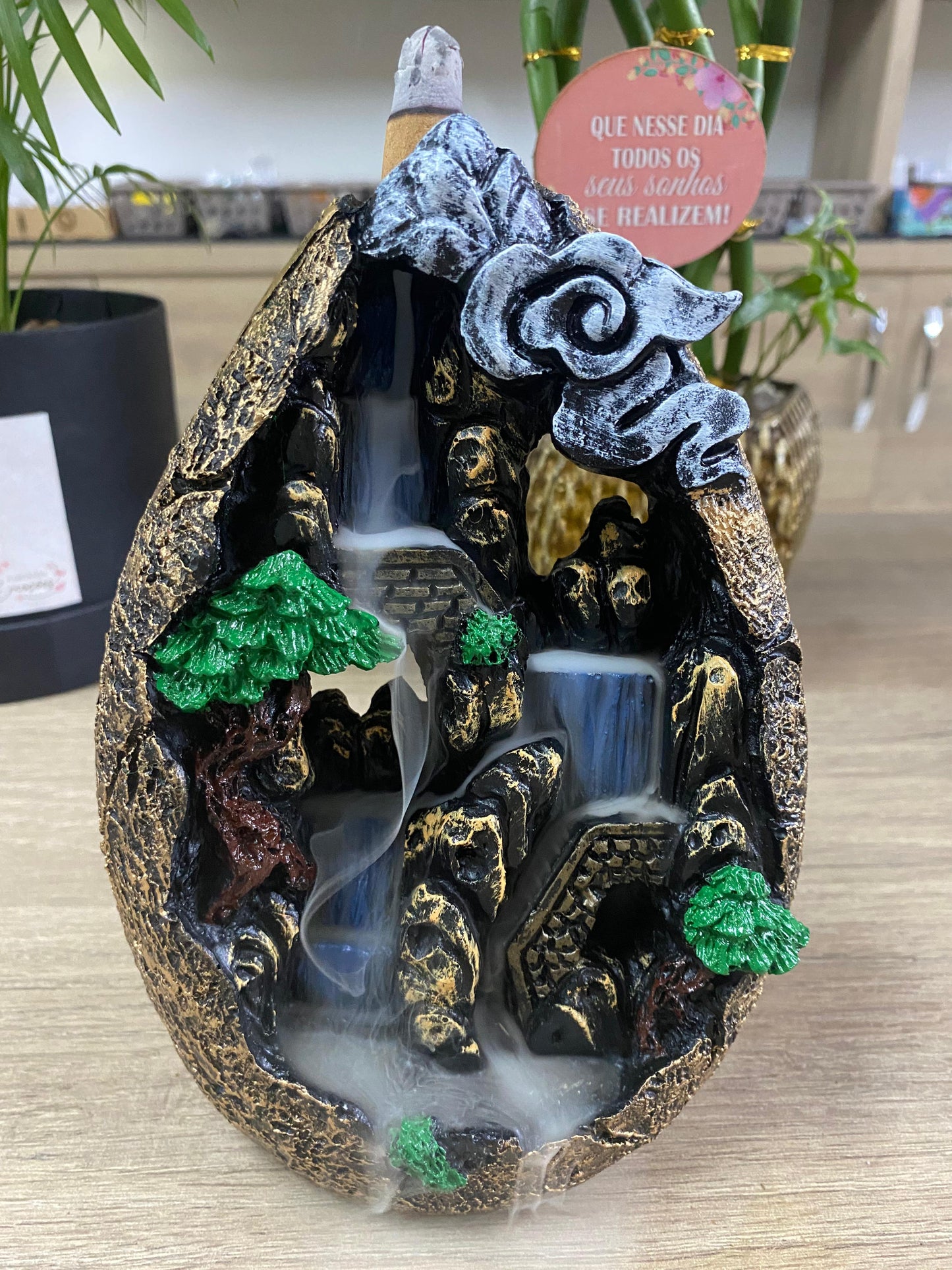 Incensário Cascata Paisagem Aberto - M