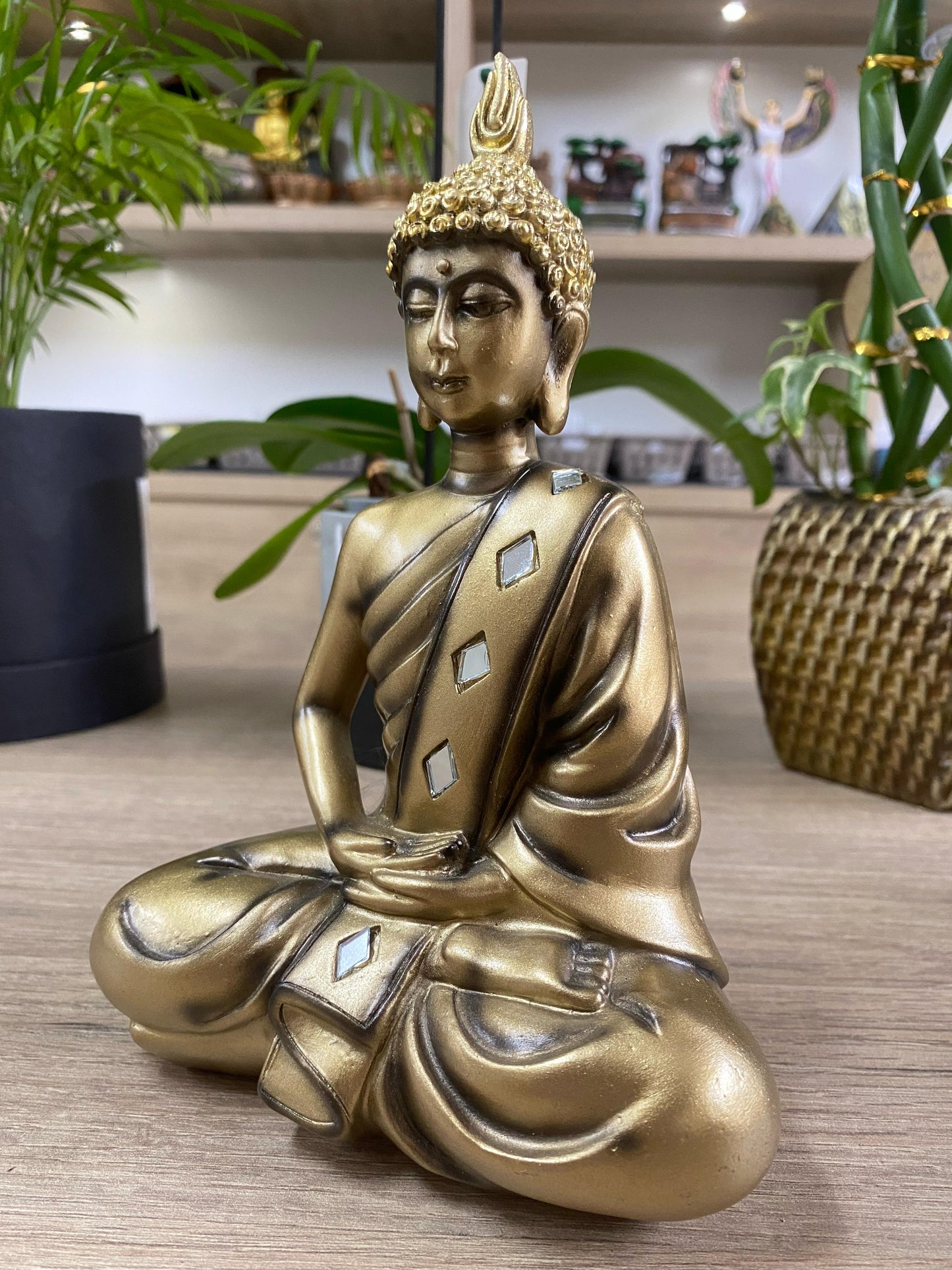 Buda Meditação - Dourado