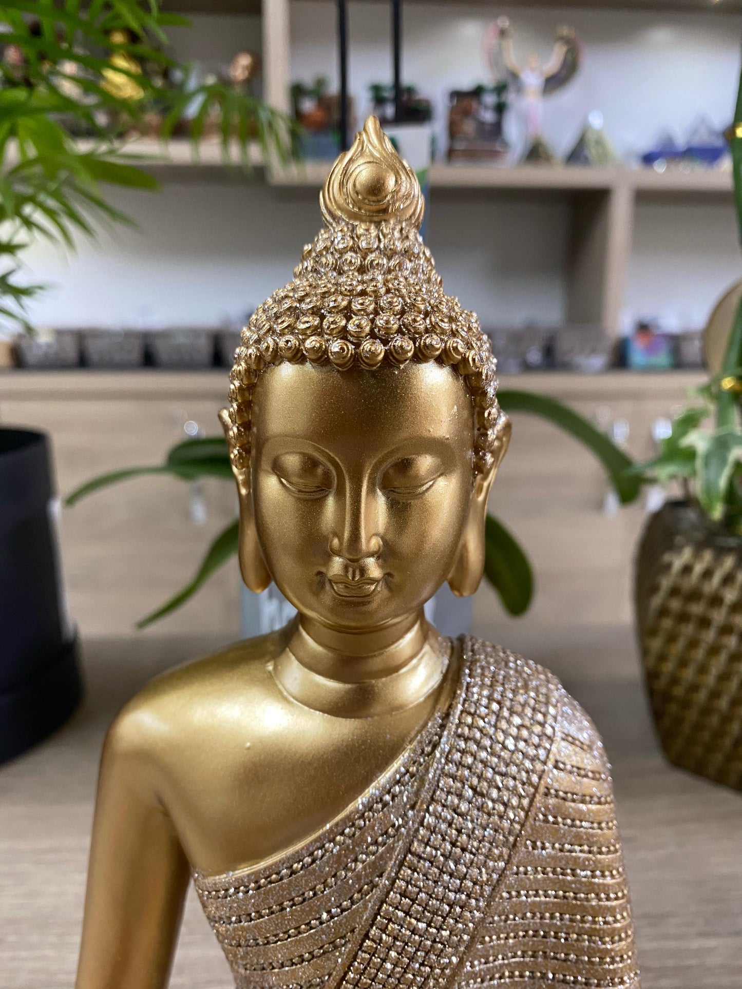 Buda Dourado com Brilho - M
