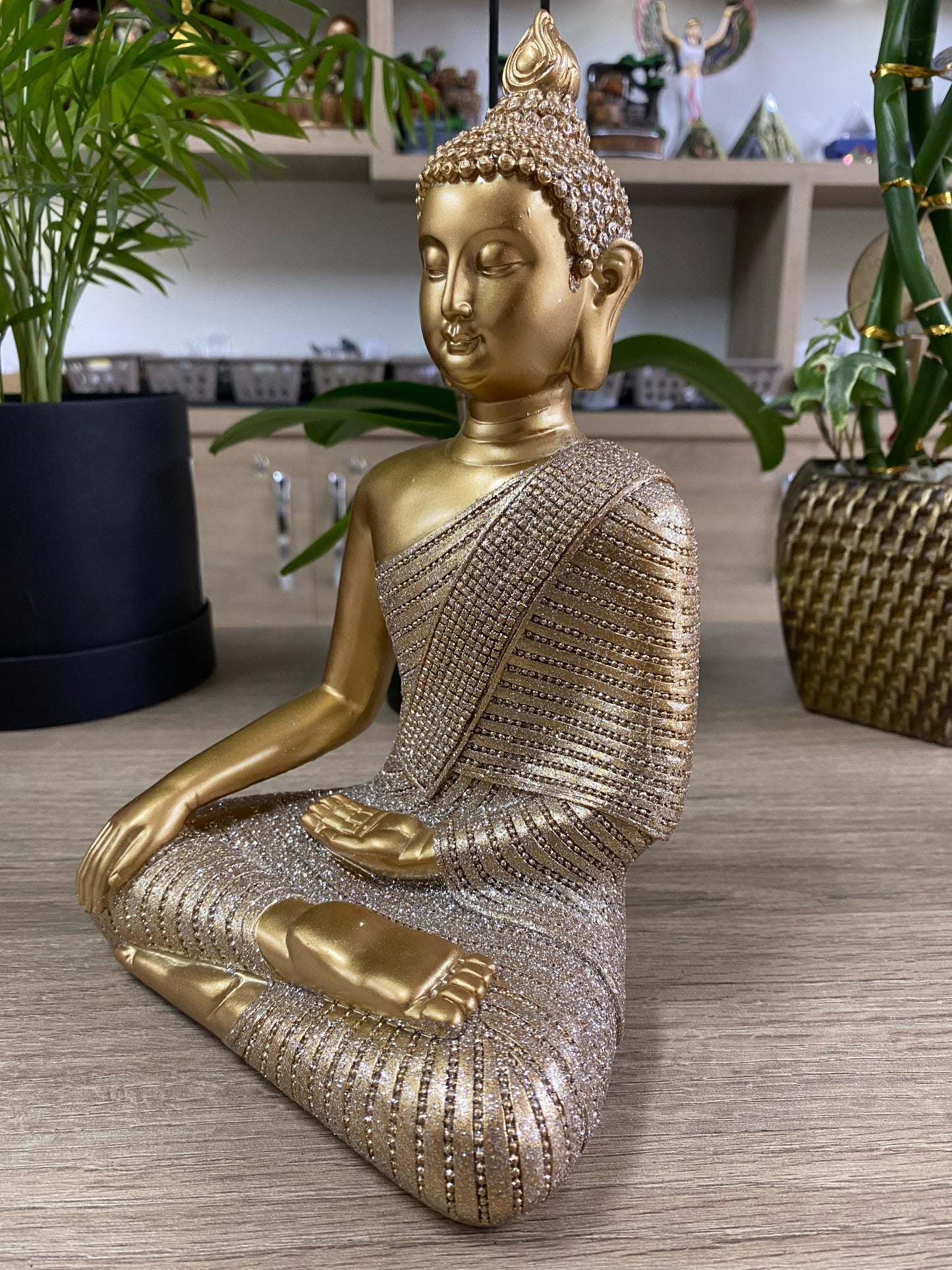 Buda Dourado com Brilho - M
