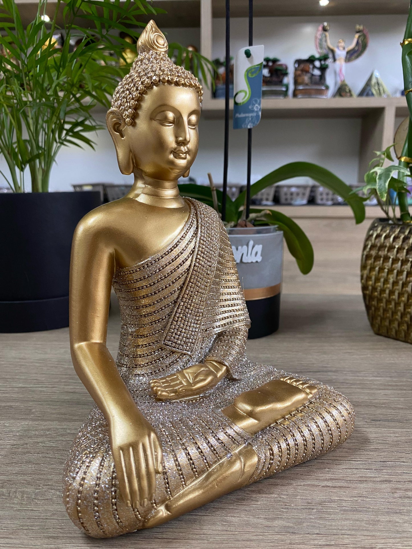 Buda Dourado com Brilho - M