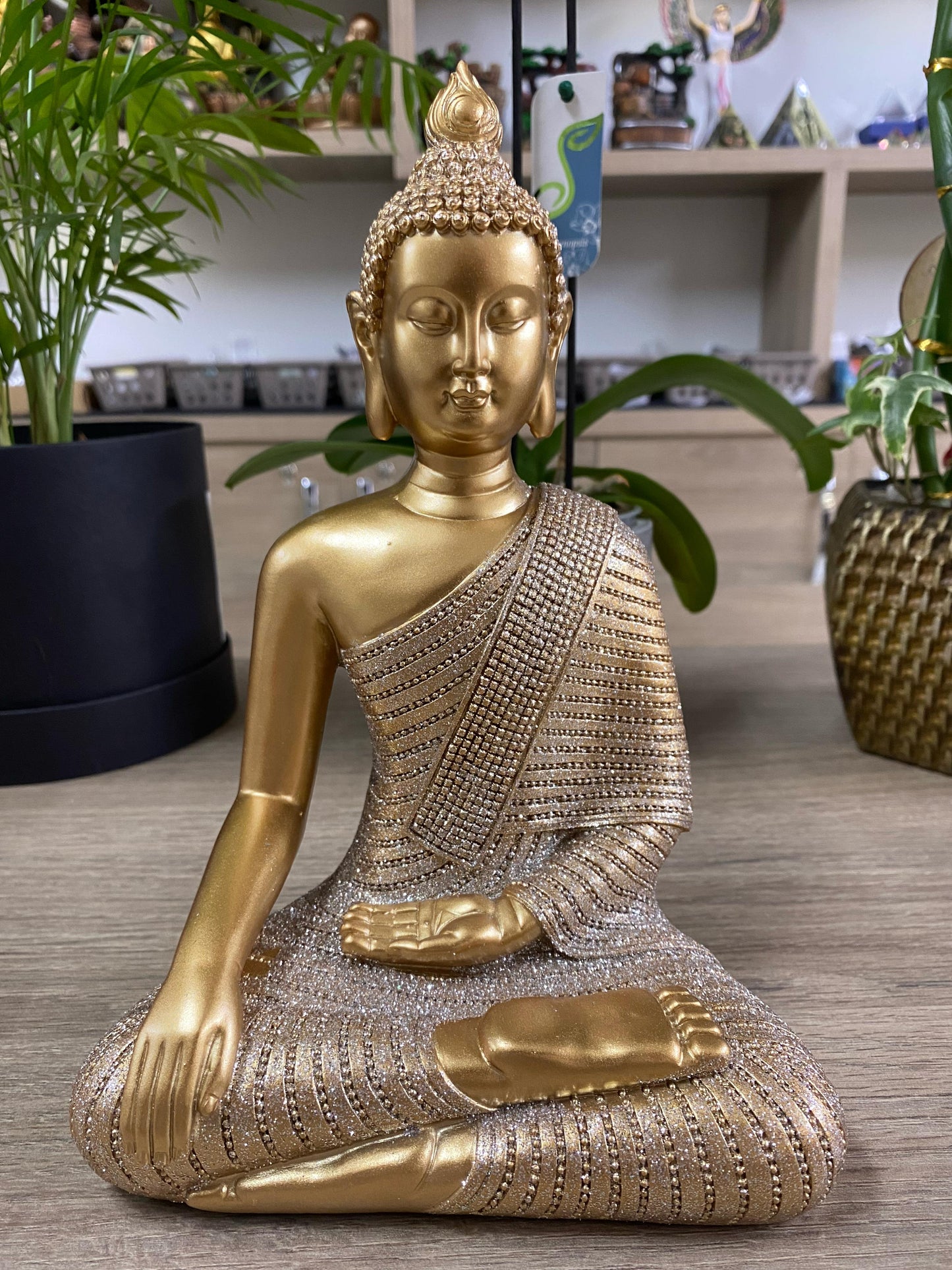 Buda Dourado com Brilho - M