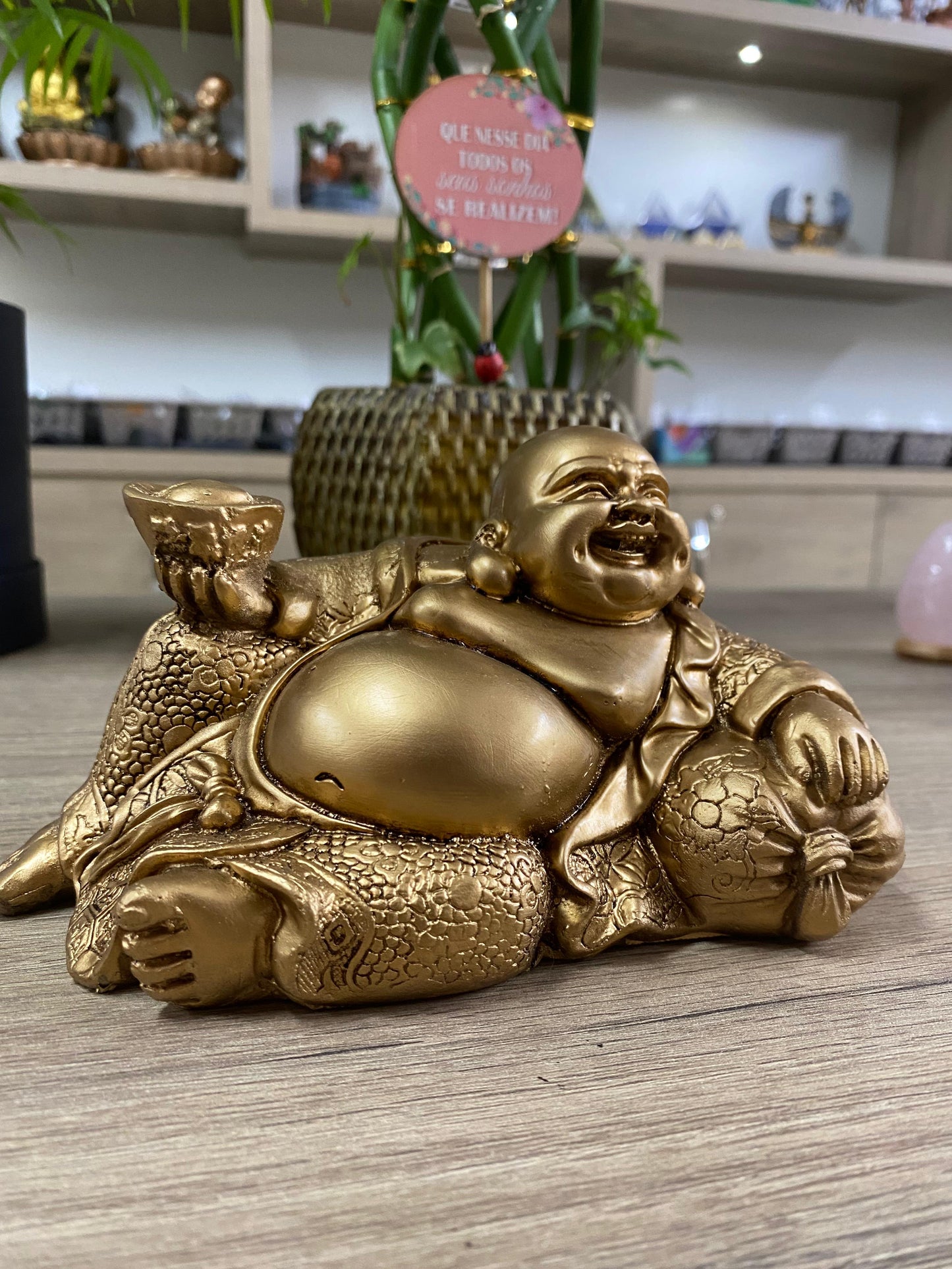 Buda da Fortuna Dourado