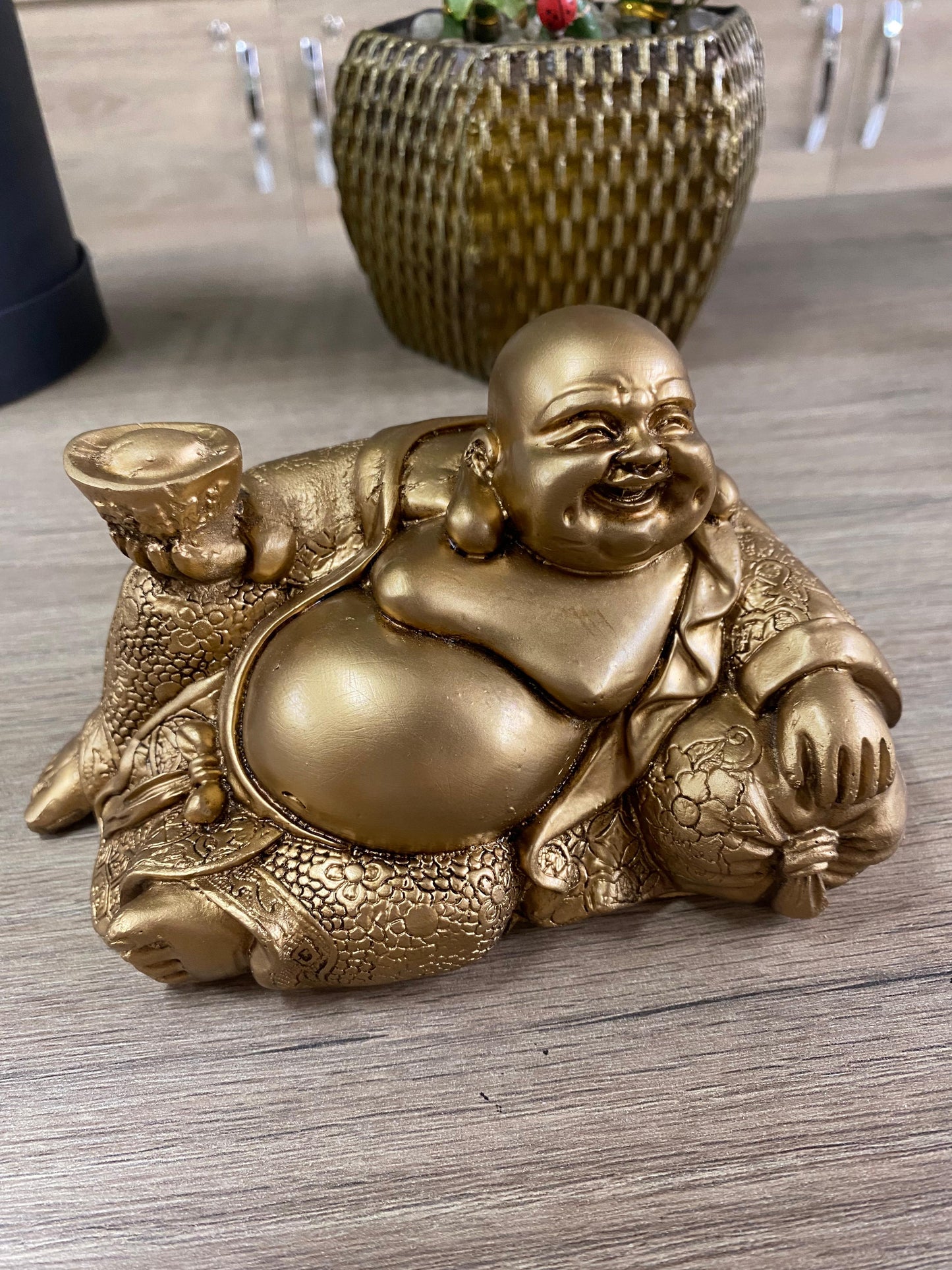 Buda da Fortuna Dourado