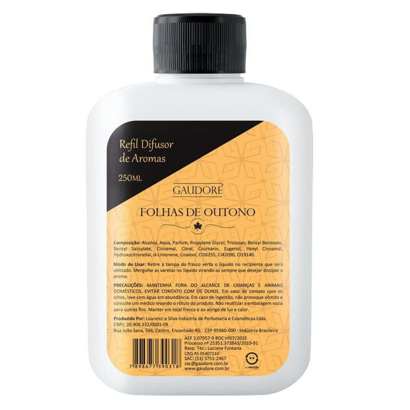 Refil de Difusor de Varetas 250ml - Gaudore