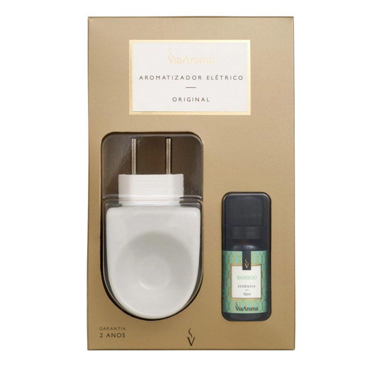 Aromatizador Difusor Elétrico Bivolt Porcelana com Essencia de Bamboo - Via Aroma