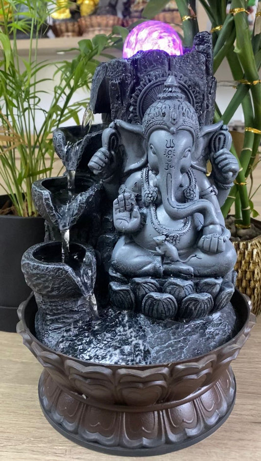 Fonte de Água Ganesha Cinza - M