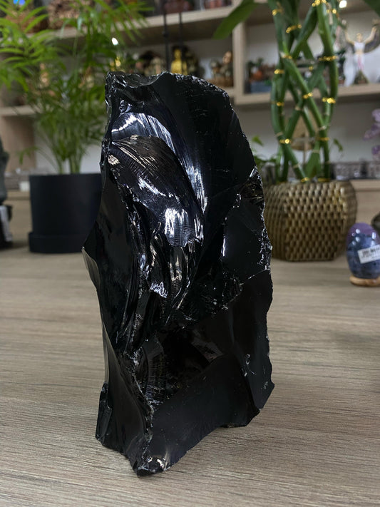 Pedra Bruta Obsidiana Preta - 1,44kg